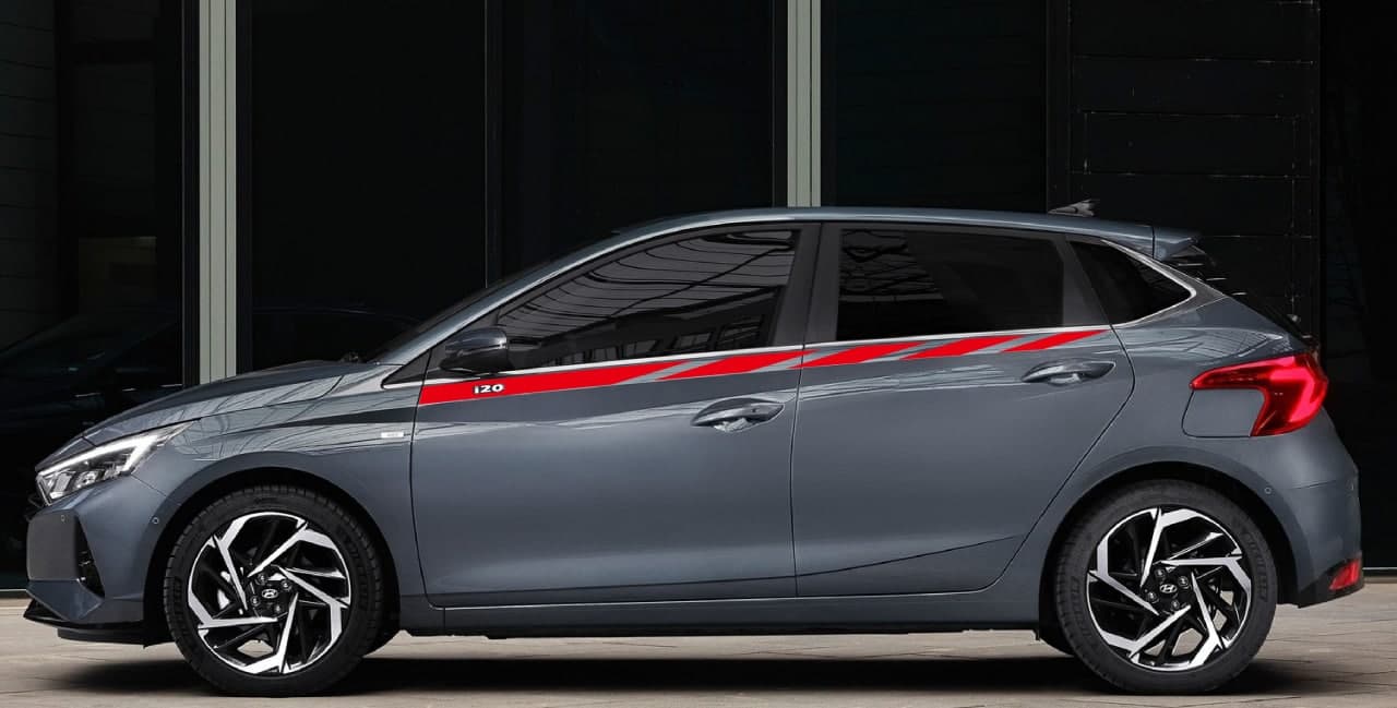 Vinyl Graphics 2 color Graphic New Classic design Vinyl Stickers Compatible with Hyundai I20