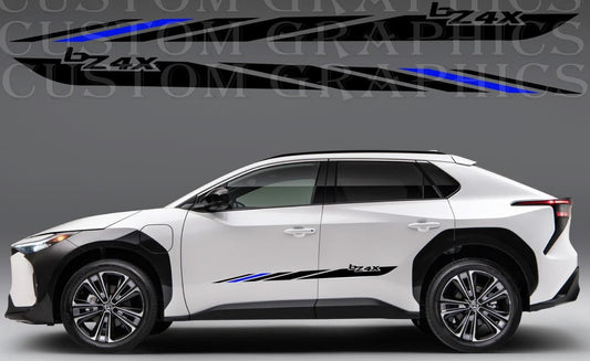 Vinyl Graphics 2 color Style Design Vinyl Stripes Compatible With Toyota BZ4X 2022