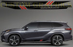 Vinyl Graphics 2 Color Unique Line Design Vinyl Stripes Compatible with Toyota Highlander