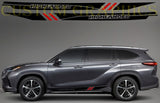 Vinyl Graphics 2 Color Unique Line Design Vinyl Stripes Compatible with Toyota Highlander