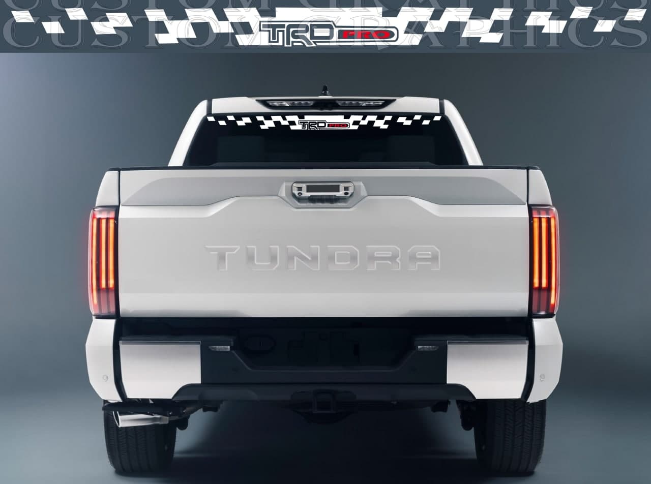 Vinyl Graphics 2 color window Design Vinyl Stripes Compatible With Toyota Tundra 2002-2022