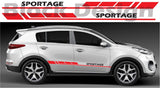 Vinyl Graphics 2 colors Block Design Decal Stickers Vinyl Side Racing Stripes Compatible with Kia Sportage