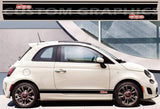 Vinyl Graphics 2 Colors Classic Design Custom Racing Stickers kit for Fiat Abarth 500