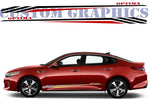 Vinyl Graphics 2 colors Design Decal Sticker Vinyl Side Racing Stripes Compatible with Kia Optima