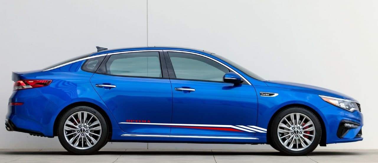 Vinyl Graphics 2 colors Design Decal Sticker Vinyl Side Racing Stripes Compatible with Kia Optima