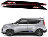 Vinyl Graphics 2 colors Design Decal Sticker Vinyl Side Racing Stripes Compatible with Kia Soul