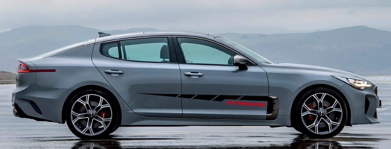 Vinyl Graphics 2 colors Design Decal Sticker Vinyl Side Racing Stripes Compatible with Kia Stinger