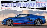 Vinyl Graphics 2 Colors Design Sports Mind Graphics Compatible With Chevrolet Corvette C8 Stingray