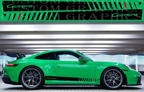 Vinyl Graphics 2 colors detal Design Vinyl Sticker Compatible With Porsche 911 GT3 Carrera GT3 RS