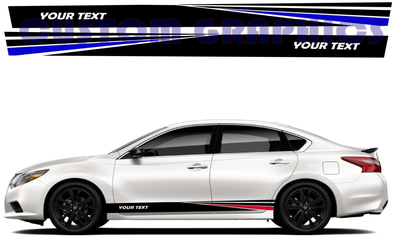 Vinyl Graphics 2 colors graphic universal sticker decal Kit for Car Any Vehicle | UNIVERSAL STICKERS