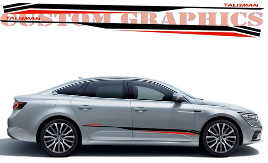 Vinyl Graphics 2 colors Line Design Graphic Racing Stripes Compatible with Renault Talisman