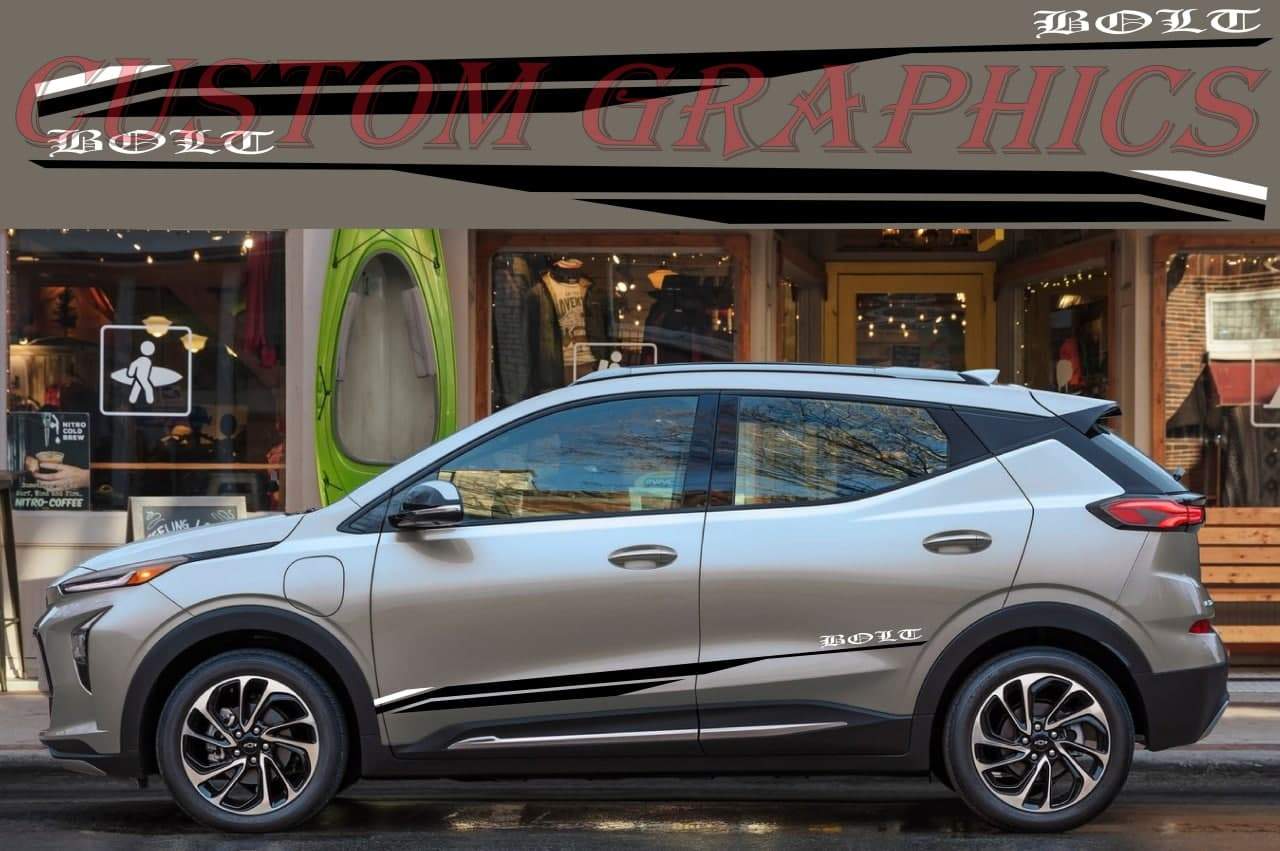 Vinyl Graphics 2 Colors Logo Design Graphics Compatible With Chevrolet Bolt