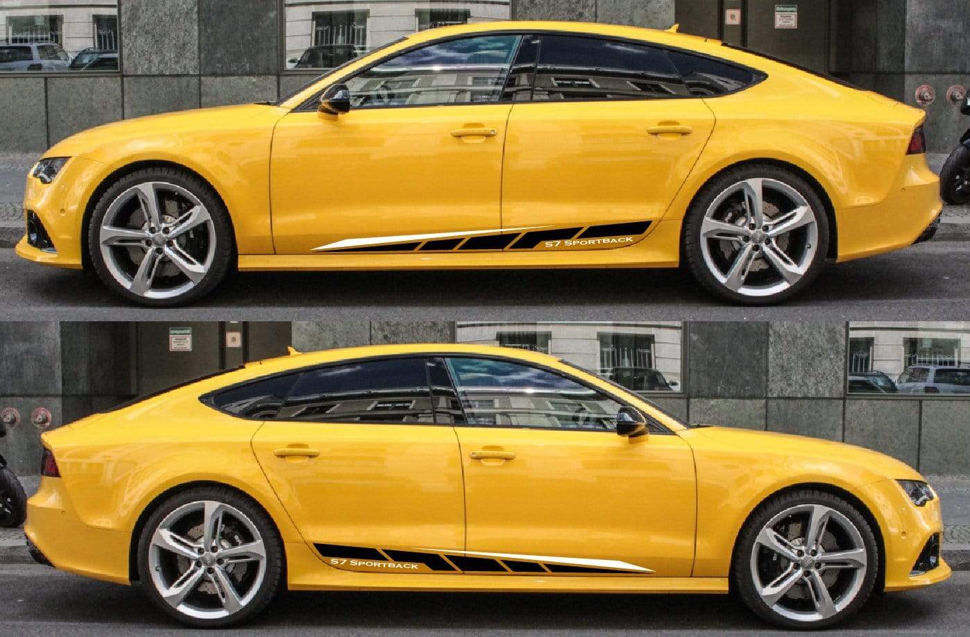 2 Colors Stickers Custom Graphic Decals for AUDI A7 - Brothers-Graphics
