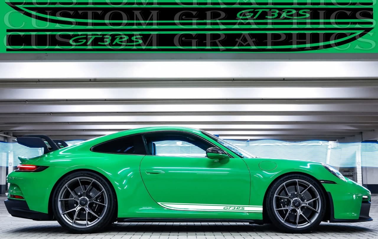 Vinyl Graphics 2x Classic Design Vinyl Sticker Compatible With Porsche 911 GT3 Carrera GTS GT3 RS