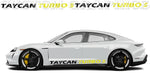 Vinyl Graphics 2x Color Logo Design Vinyl Sticker Compatible With Porsche Taycan Turbo S Cross_Turismo 2022