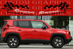 Vinyl Graphics 2x Decal Sticker 4XE Rear Design Vinyl Side Racing Stripes Compatible with Jeep Renegade