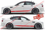 2x Decal Sticker Vinyl bmw m5 racing stripes - Brothers-Graphics