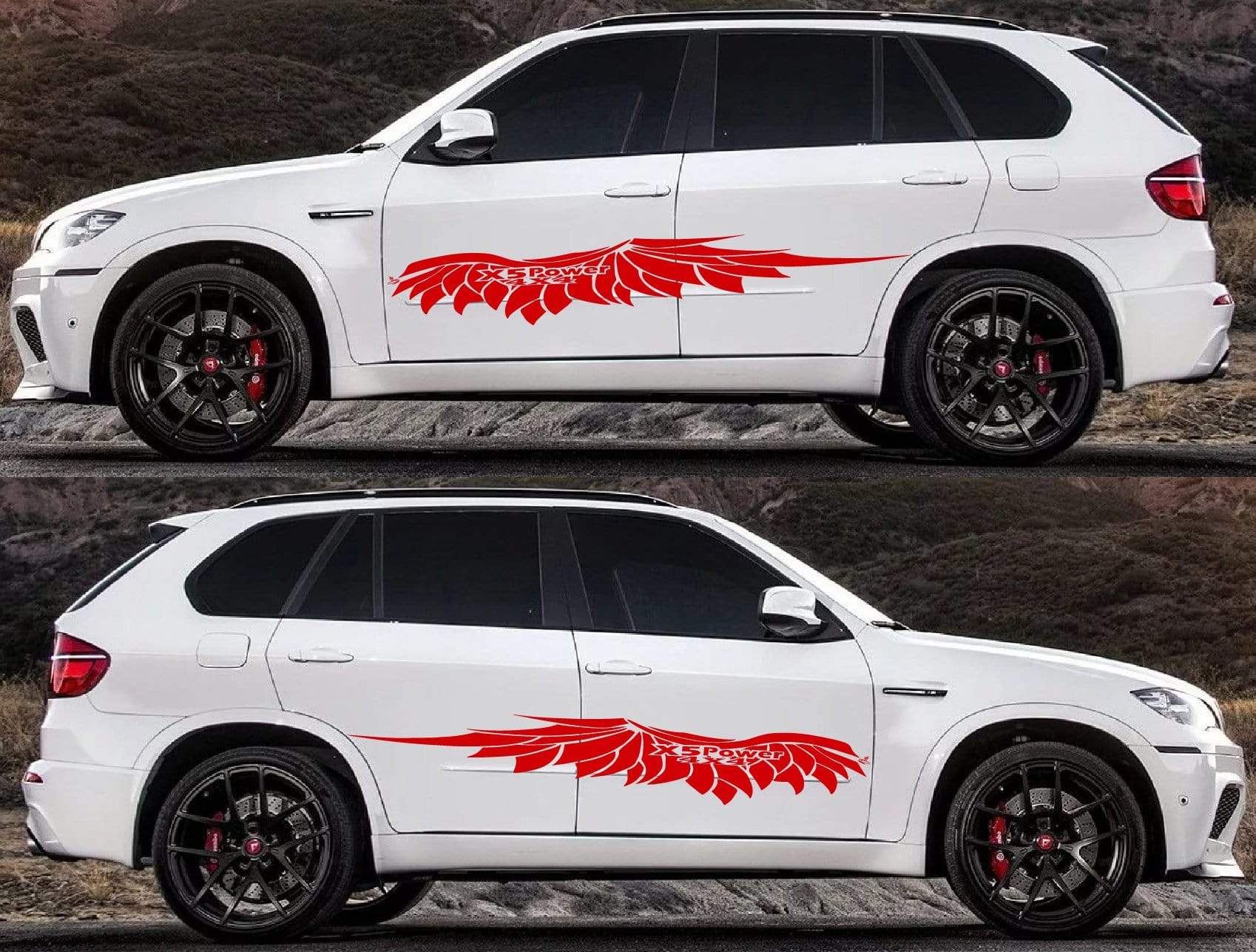 Pair Vinyl Graphics Decals For BMW X5 - Brothers-Graphics
