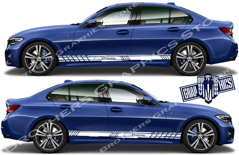 2 x For BMW M PERFORMANCE Mirror M Sport VINYL STICKERS Stripes