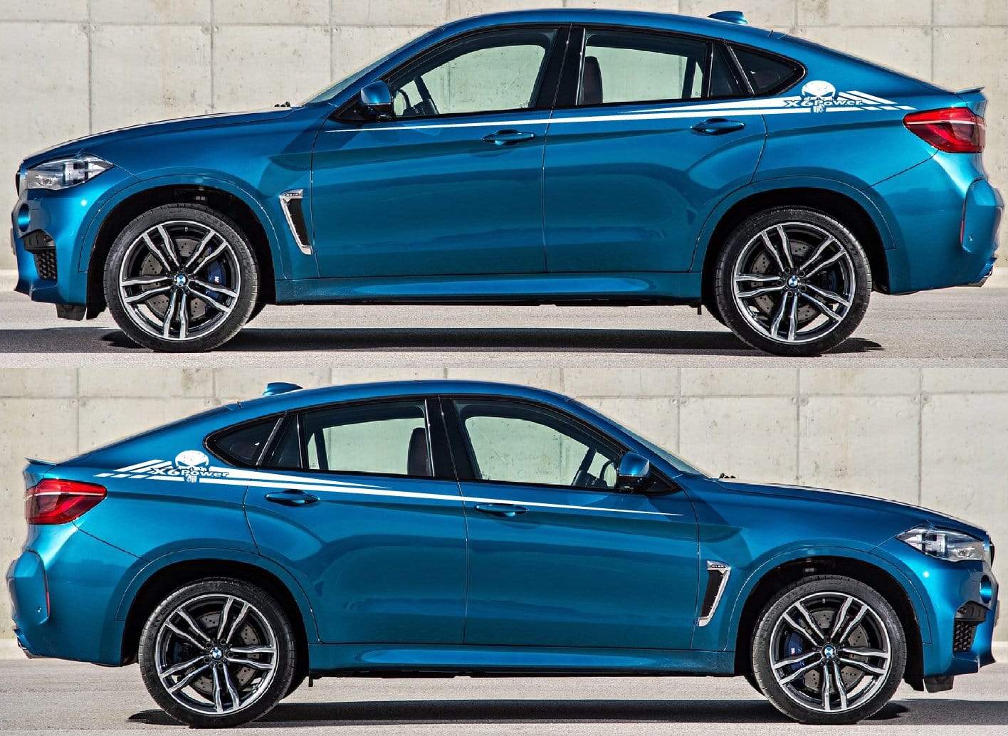 2x Decal Sticker Vinyl Racing Stripes for BMW X6 - Brothers-Graphics