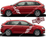 2x Decal Sticker Vinyl Racing Stripes for Skoda Rapid - Brothers-Graphics