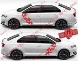 2x Decal Sticker Vinyl Racing Stripes for Skoda Rapid - Brothers-Graphics