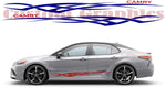 Vinyl Graphics 2x Decal Sticker Vinyl Side Racing Stripes Compatible with Toyota Camry Tribal Graphic