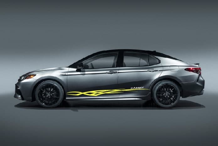 Vinyl Graphics 2x Decal Sticker Vinyl Side Racing Stripes Compatible with Toyota Camry Tribal Graphic