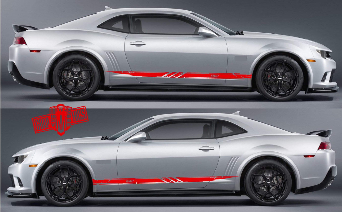 2x Decal Sticker Vinyl Side Racing Stripes for Chevrolet Camaro - Brothers-Graphics