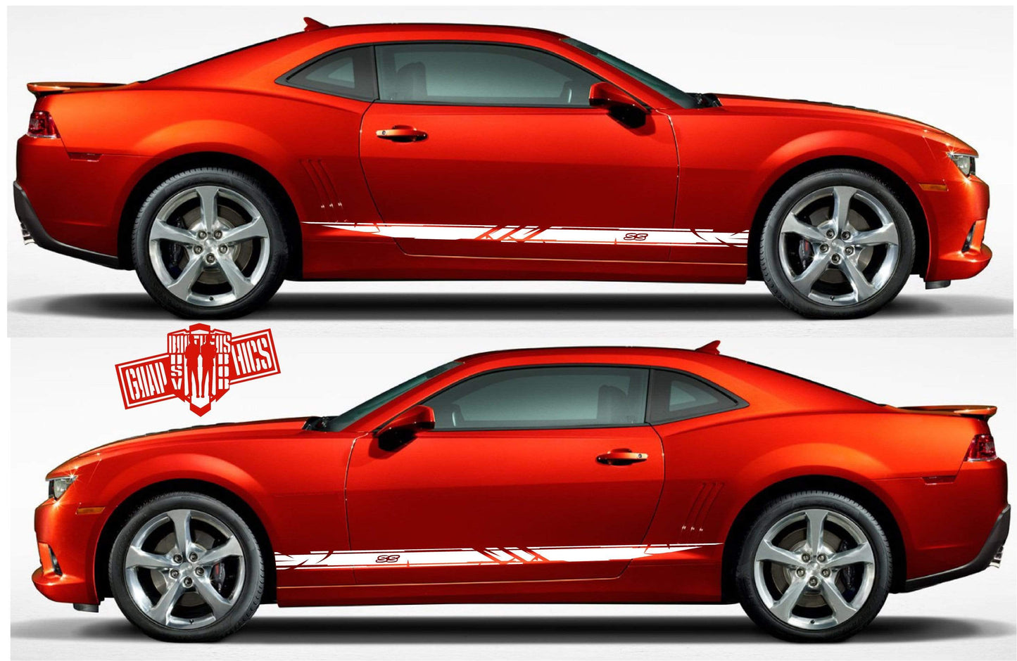 2x Decal Sticker Vinyl Side Racing Stripes for Chevrolet Camaro - Brothers-Graphics