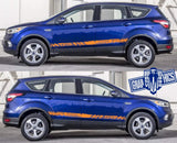 2x Decal Sticker Vinyl Side Racing Stripes for Ford Kuga - Brothers-Graphics