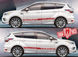 2x Decal Sticker Vinyl Side Racing Stripes for Ford Kuga - Brothers-Graphics