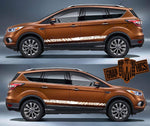 2x Decal Sticker Vinyl Side Racing Stripes for Ford Kuga - Brothers-Graphics