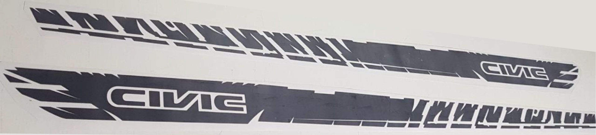 2x Decal Sticker Vinyl Side Racing Stripes for Honda Civic, All Models Size - Brothers-Graphics