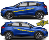 2x Decal Sticker Vinyl Side Racing Stripes for Honda HR-V - Brothers-Graphics