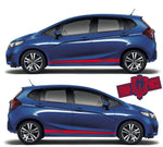 2x Decal Sticker Vinyl Side Racing Stripes for Honda Jazz - Brothers-Graphics