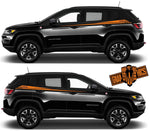 2x Decal Sticker Vinyl Side Racing Stripes for Jeep Compass - Brothers-Graphics