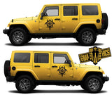 2x Decal Sticker Vinyl Side Racing Stripes for Jeep Wrangler - Brothers-Graphics