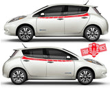 2x Decal Sticker Vinyl Side Racing Stripes for Nissan Leaf - Brothers-Graphics