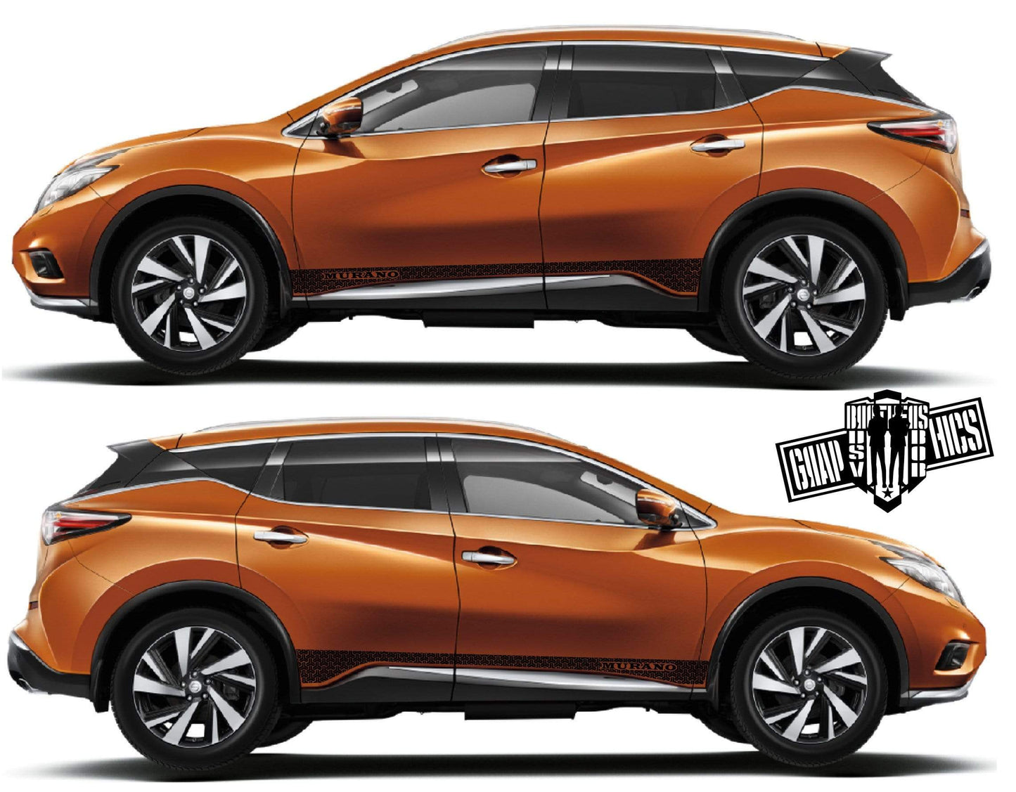2x Decal Sticker Vinyl Side Racing Stripes for Nissan Murano - Brothers-Graphics