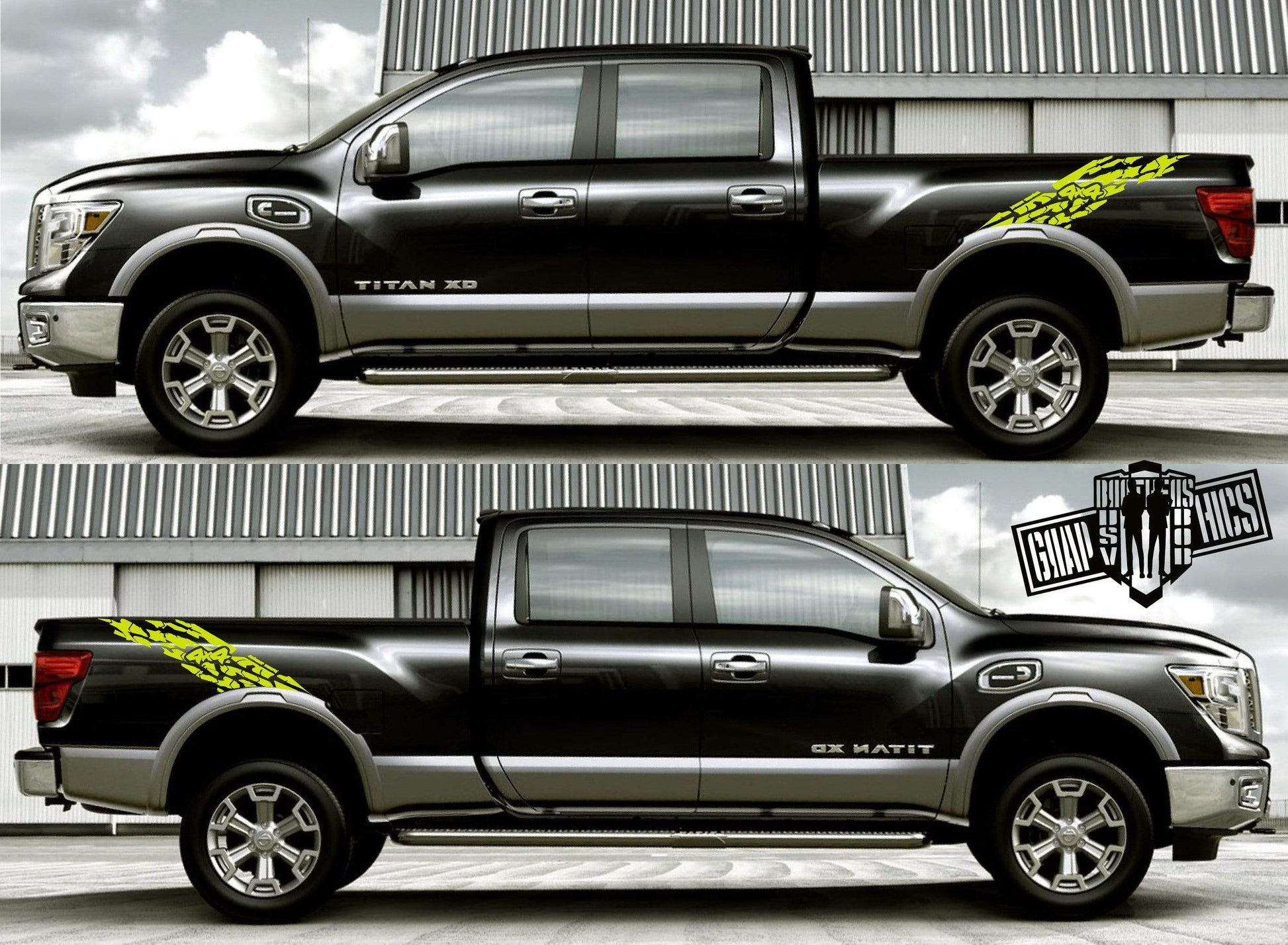 Premium Quality Vinyl Stickers Compatible with Nissan Titan Decorative car decals