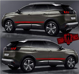 2x Decal Sticker Vinyl Side Racing Stripes for Peugeot 3008 - Brothers-Graphics