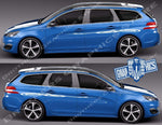 2x Decal Sticker Vinyl Side Racing Stripes for Peugeot 308 SW - Brothers-Graphics