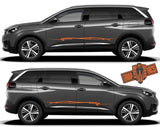 2x Decal Sticker Vinyl Side Racing Stripes for Peugeot 5008 - Brothers-Graphics