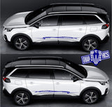 2x Decal Sticker Vinyl Side Racing Stripes for Peugeot 5008 - Brothers-Graphics