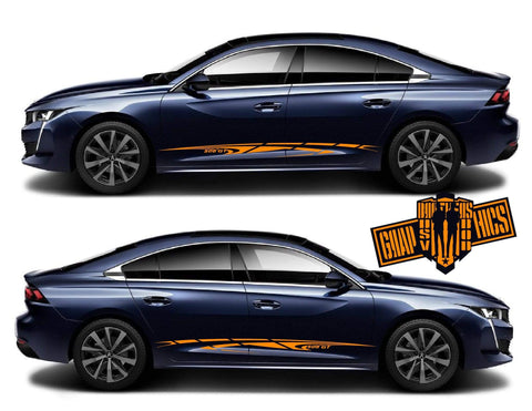 2x Decal Sticker Vinyl Side Racing Stripes for Peugeot 508 - Brothers-Graphics