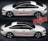 2x Decal Sticker Vinyl Side Racing Stripes for Peugeot 508 - Brothers-Graphics