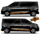 2x Decal Sticker Vinyl Side Racing Stripes for Peugeot Traveller - Brothers-Graphics