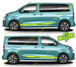 2x Decal Sticker Vinyl Side Racing Stripes for Peugeot Traveller - Brothers-Graphics