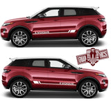 2x Decal Sticker Vinyl Side Racing Stripes for Range Rover Evoque - Brothers-Graphics